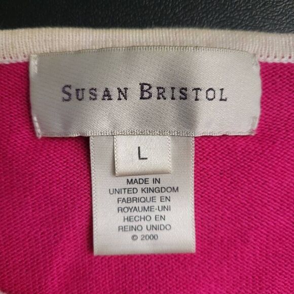 Susan Bristol Womens Large Button Front Cardigan Sweater Colorful Embroidered - Picture 4 of 8
